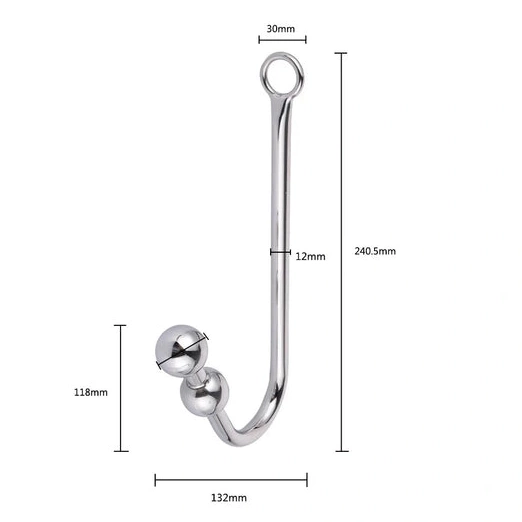 Anal Hook Collar with Beaded and 5334 Cuffs Elegant 0122